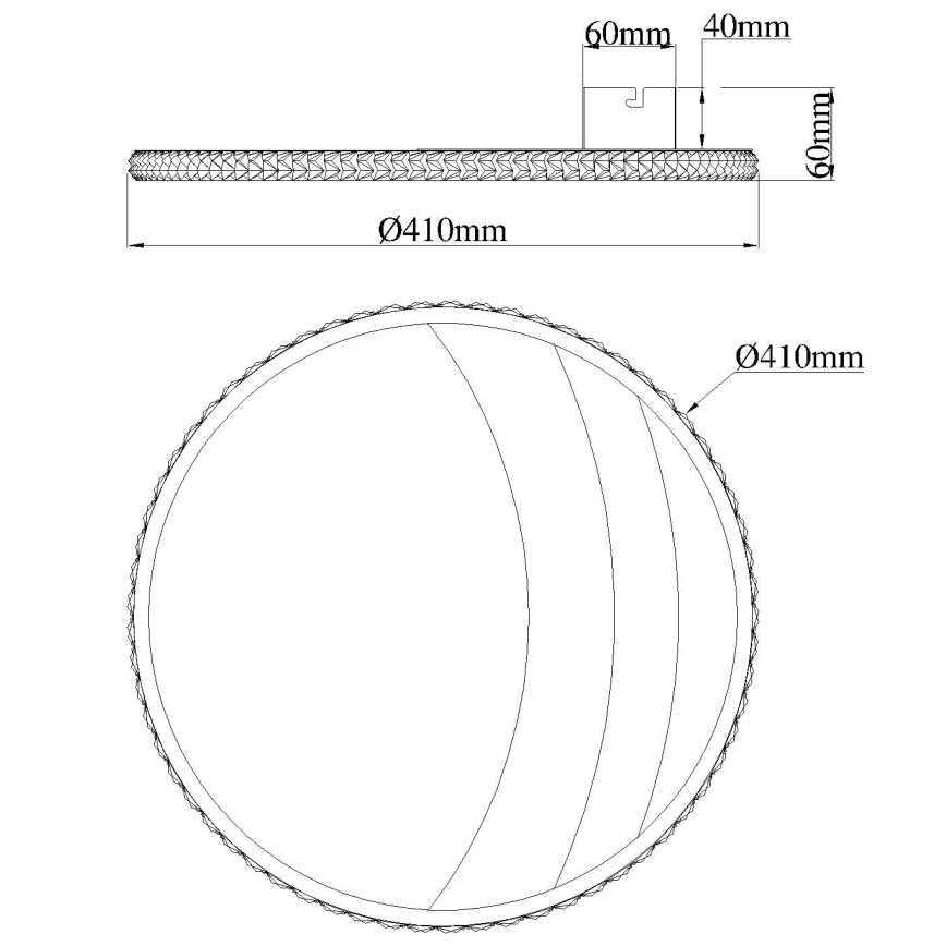 Globo - Plafonieră LED/24W/230V 3000/4000/6000K diam. 41 cm aurie