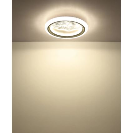 Globo - Plafonieră LED/28W/230V 3000/4200/6000K diametru 39,5 cm argintie