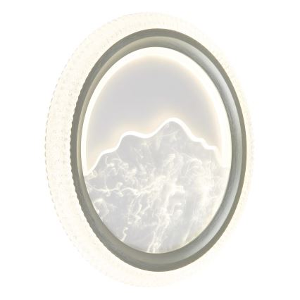 Globo - Plafonieră LED/28W/230V 3000/4200/6000K diametru 39,5 cm argintie