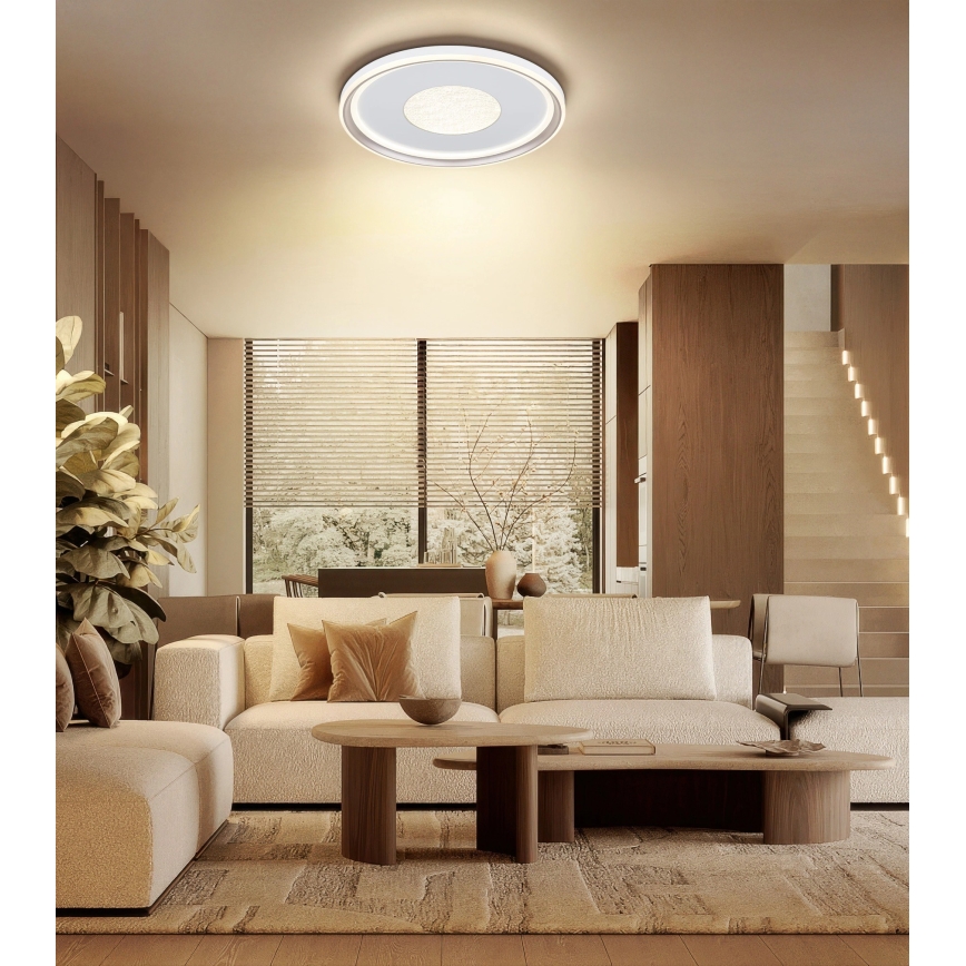 Globo - Plafonieră de tavan LED dimabilă LED/60W/230V 2700-6000K Ø 59 cm alb/crem + telecomandă