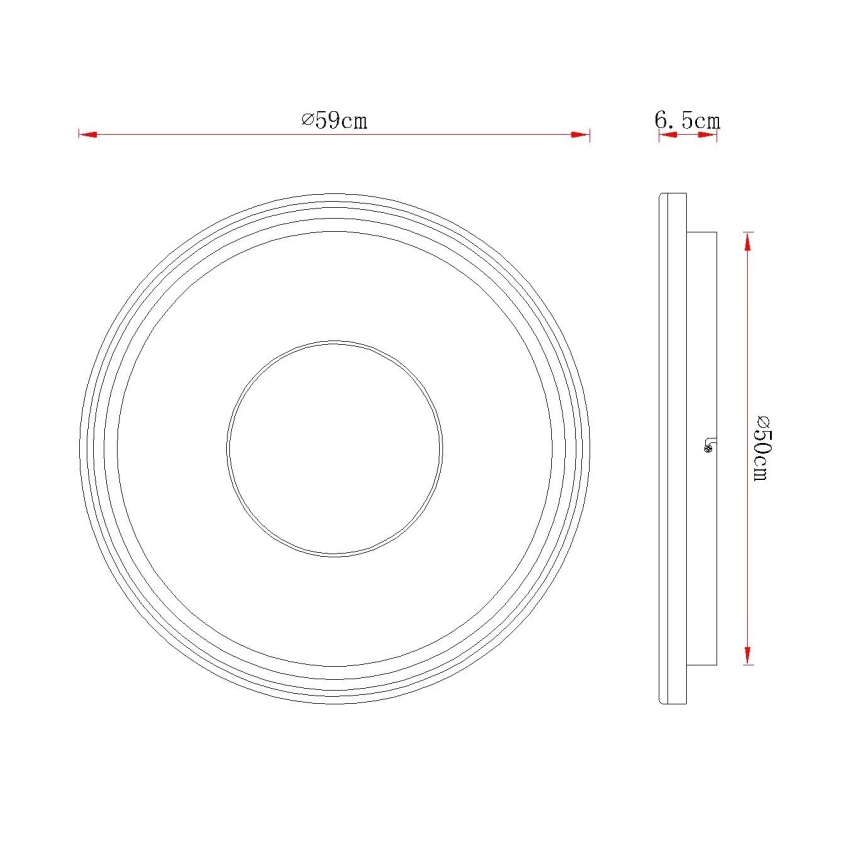 Globo - Plafonieră de tavan LED dimabilă LED/60W/230V 2700-6000K Ø 59 cm alb/crem + telecomandă