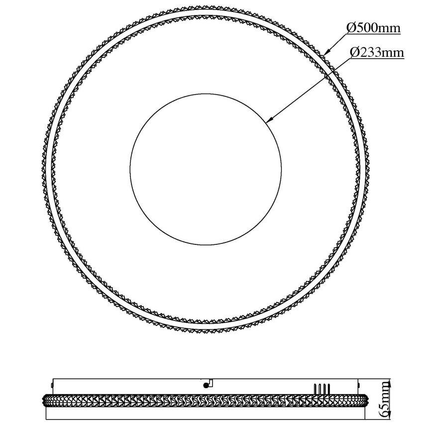 Globo - Plafonieră LED dimabilă, 40W/230V, 2700-6500K, Ø 50,5 cm, cu telecomandă