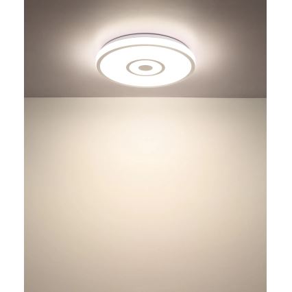 Globo - Plafonieră LED/24W/230V 3000/4000/6000K Ø 38 cm alb/crom mat