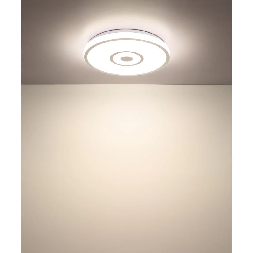 Globo - Plafonieră LED/24W/230V 3000/4000/6000K Ø 38 cm alb/crom mat
