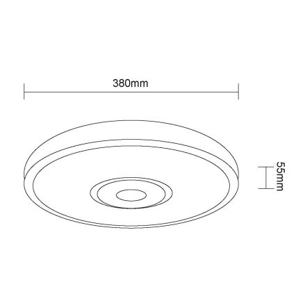 Globo - Plafonieră LED/24W/230V 3000/4000/6000K Ø 38 cm alb/crom mat