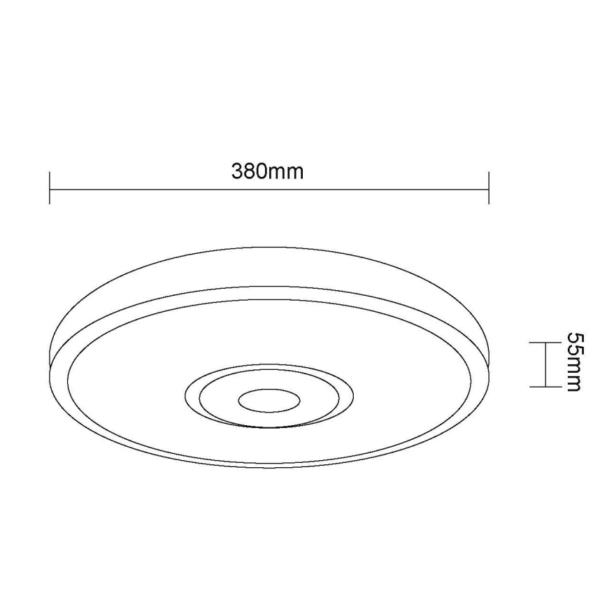 Globo - Plafonieră LED/24W/230V 3000/4000/6000K Ø 38 cm alb/crom mat