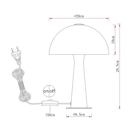 Globo - Lampă de masă 1xE14/25W/230V albă
