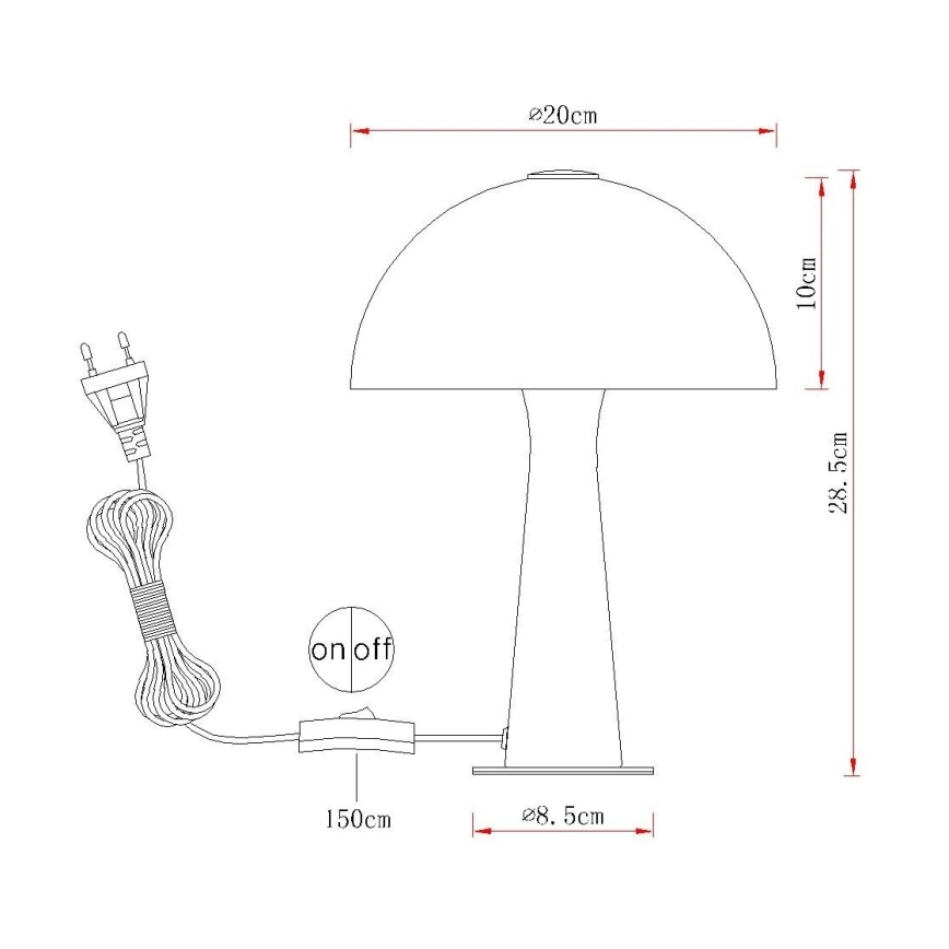 Globo - Lampă de masă 1xE14/25W/230V albă