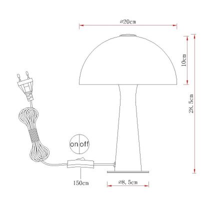 Globo - Lampă de masă 1xE14/25W/230V neagră