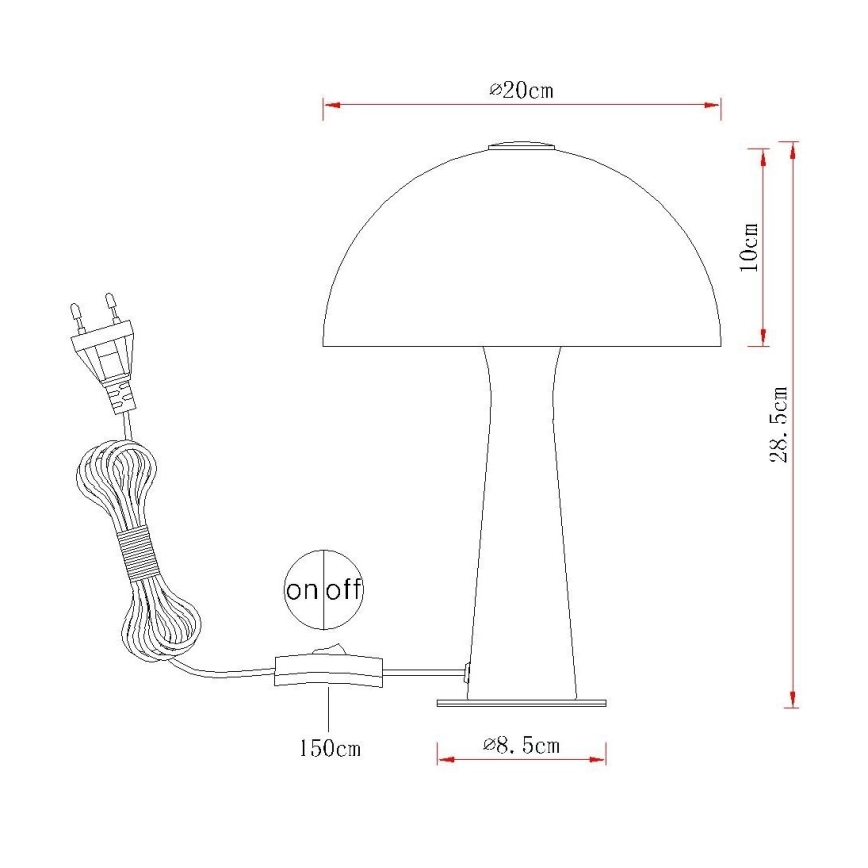 Globo - Lampă de masă 1xE14/25W/230V neagră
