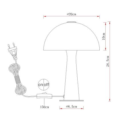 Globo - Lampă de masă 1xE14/25W/230V bej