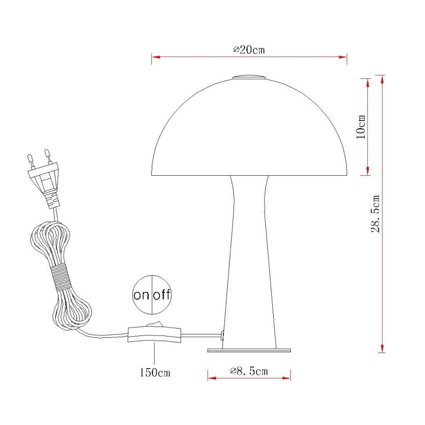 Globo - Lampă de masă 1xE14/25W/230V bej