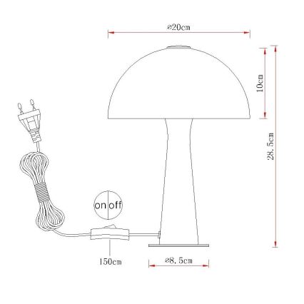 Globo - Lampă de masă 1xE14/25W/230V bej