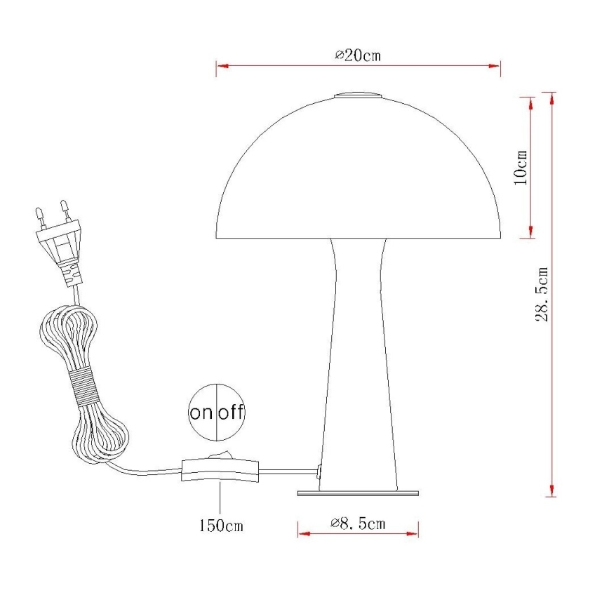Globo - Lampă de masă 1xE14/25W/230V crem
