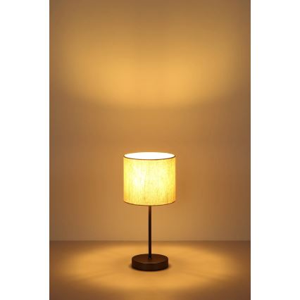 Globo - Lampă de masă 1xE27/25W/230V negru/bej