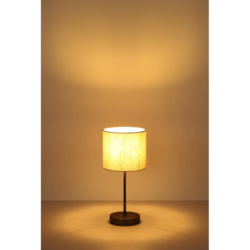 Globo - Lampă de masă 1xE27/25W/230V negru/bej