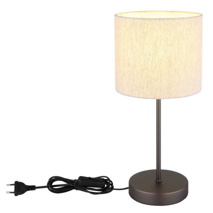 Globo - Lampă de masă 1xE27/25W/230V negru/bej