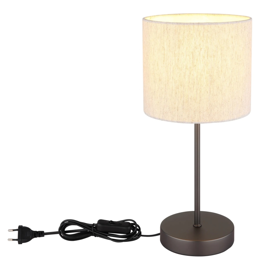 Globo - Lampă de masă 1xE27/25W/230V negru/bej