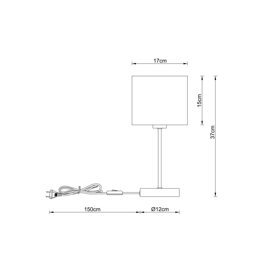 Globo - Lampă de masă 1xE27/25W/230V negru/bej