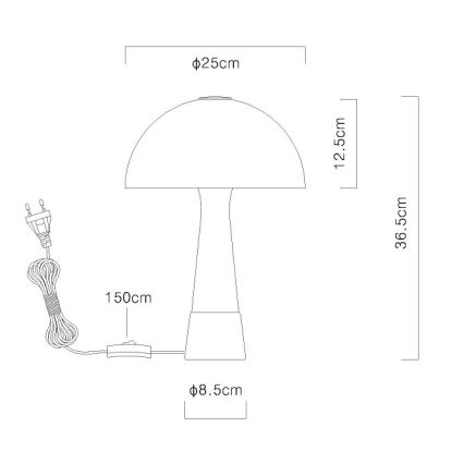 Lampă de masă Globo 1xE27ILLU/40W/230V bej