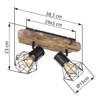 Globo - Spot cu 2 becuri E27/60W/230V