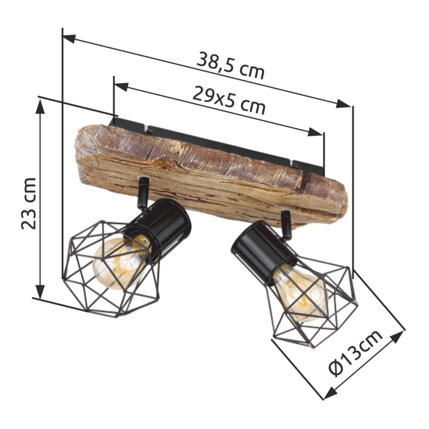 Globo - Spot cu 2 becuri E27/60W/230V