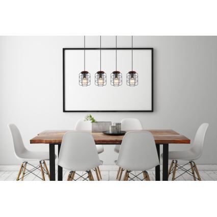 Globo - Lustră suspendată pe cablu 4xE27/40W/230V