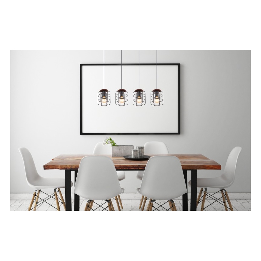 Globo - Lustră suspendată pe cablu 4xE27/40W/230V