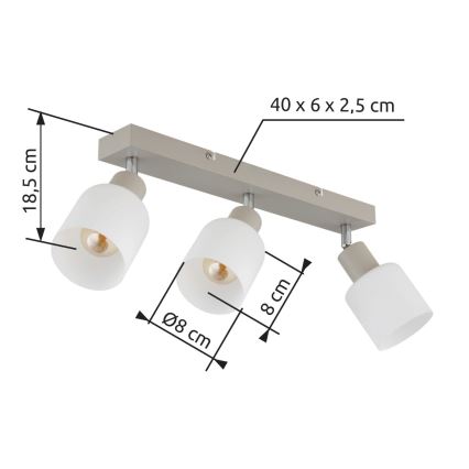 Globo - Lampă spot cu 3 x E14, 25 W, 230 V