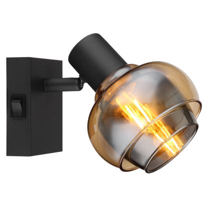 Globo - Aplică spot de perete 1xE14/40W/230V, negru