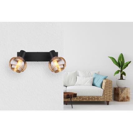 Globo - Lampă spot 2xE14/40W/230V neagră