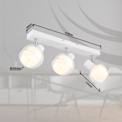 Globo - Corp de iluminat cu spoturi 3xE14/40W/230V alb