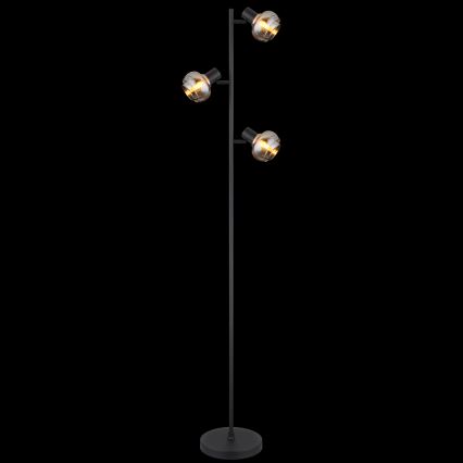 Globo - Lampă de podea 3xE14/40W/230V neagră