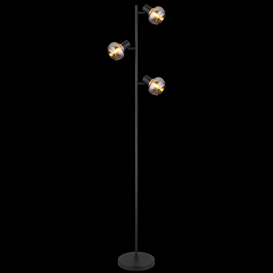 Globo - Lampă de podea 3xE14/40W/230V neagră