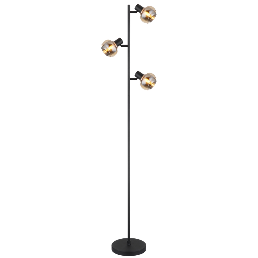 Globo - Lampă de podea 3xE14/40W/230V neagră
