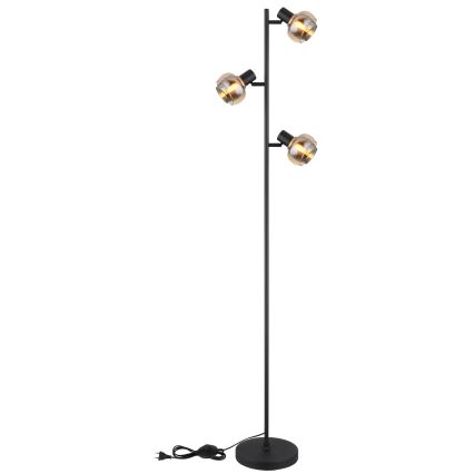 Globo - Lampă de podea 3xE14/40W/230V neagră