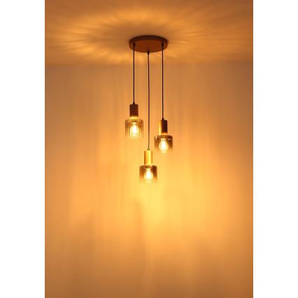 Globo - Candelabru suspendat pe cablu 3xE27/40W/230V