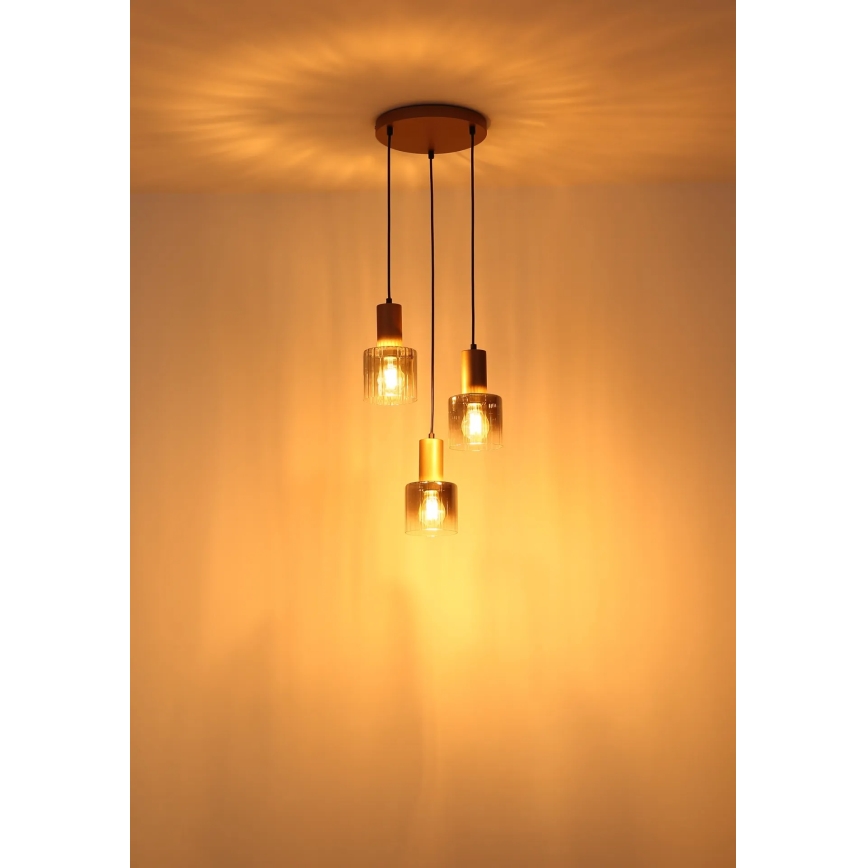 Globo - Candelabru suspendat pe cablu 3xE27/40W/230V