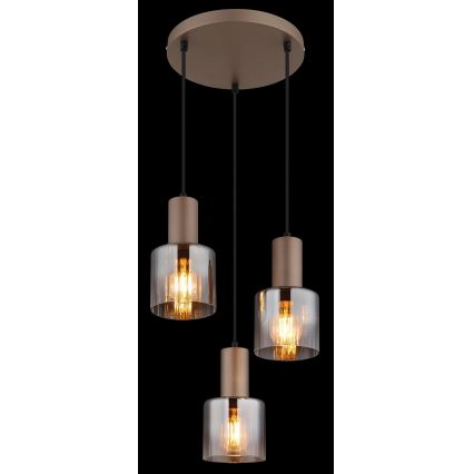 Globo - Candelabru suspendat pe cablu 3xE27/40W/230V