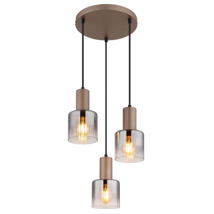 Globo - Candelabru suspendat pe cablu 3xE27/40W/230V