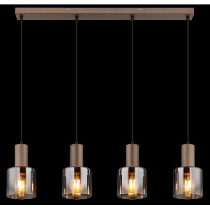 Globo - Lustru suspendat pe cablu 4xE27/40W/230V
