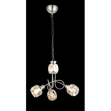 Globo - Candelabru LED suspendat pe lanț 3xE14/40W/230V + LED/5W