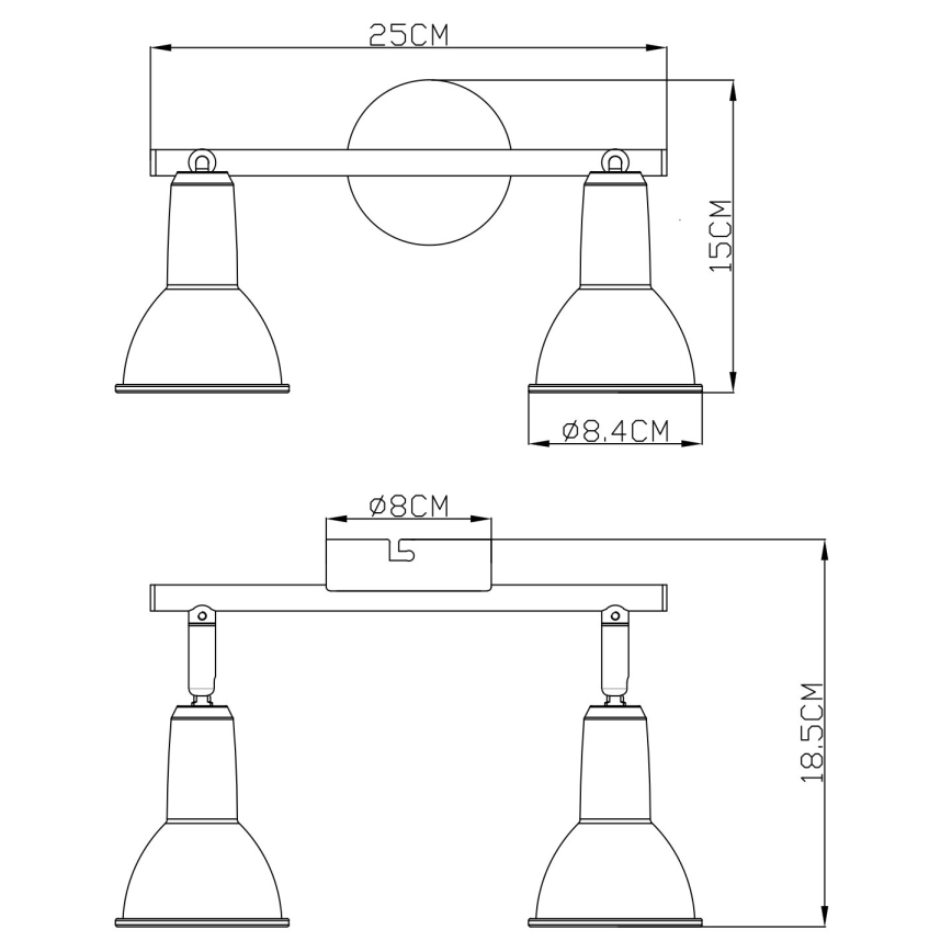 Globo 54648-2 - Lampa spot 2xE14/40W