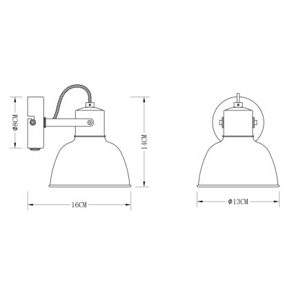 Globo 54655-1 - Aplică perete spot FILLO 1xE14/25W/230V