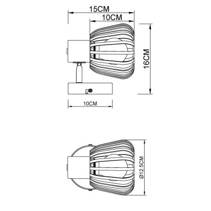 Globo - Aplică de perete cu spot 1xE27/40W/230V