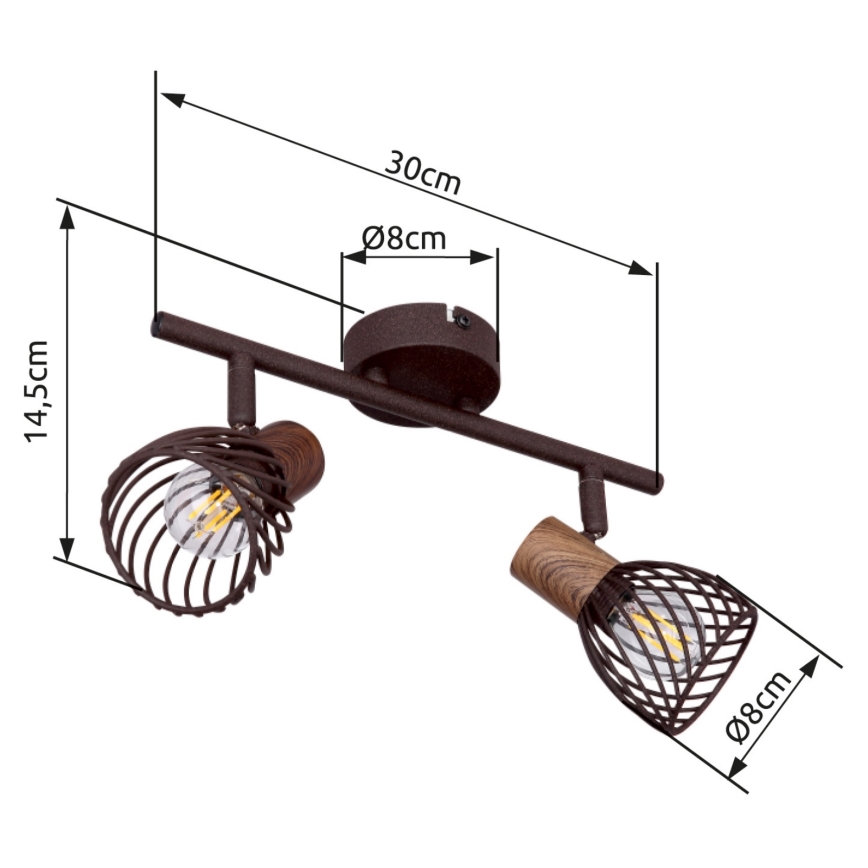Globo 54817-2 - Lampă spot ISABELLE 2xE14/40W/230V