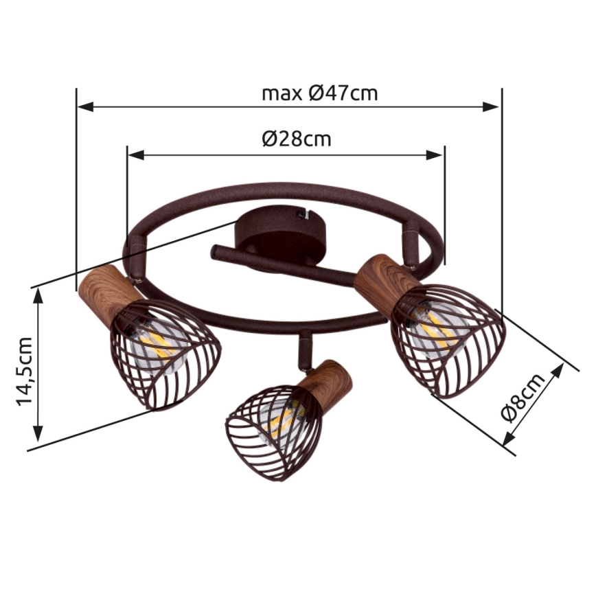 Globo 54817-3 - Lampă spot ISABELLE 3xE14/40W/230V