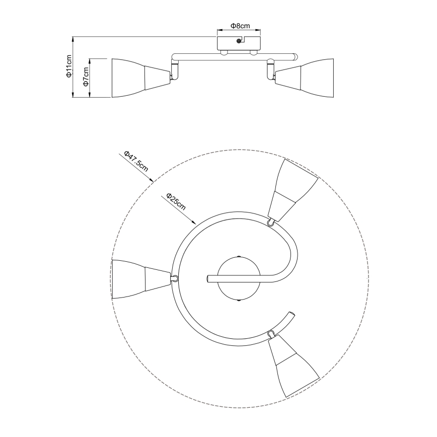 Globo - Lampa spot 3xE14/40W/230V