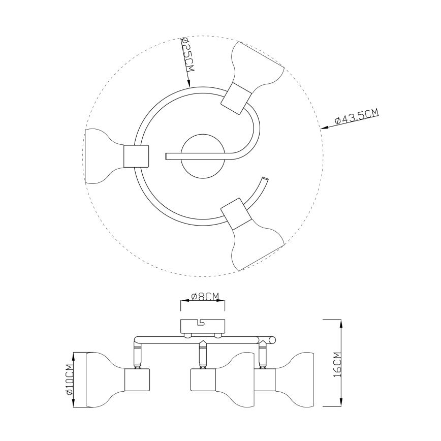 Globo - Lampă spot 3xE14/40W/230V