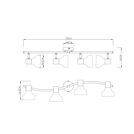 Globo - Lampă spot 4xE14/40W/230V